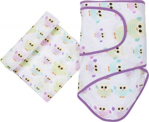 Owl Miracle Blanket and MiracleWare Muslin Swaddle Set