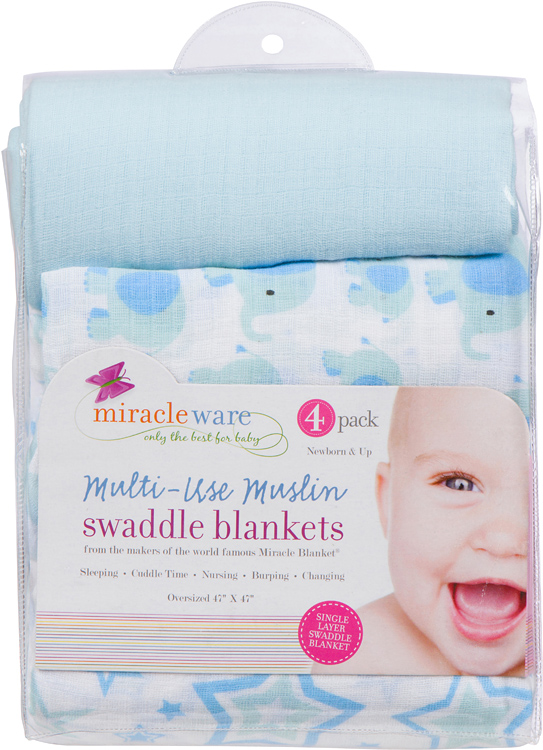 blues Swaddle 4 pack