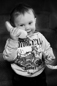 Boy on a phone call