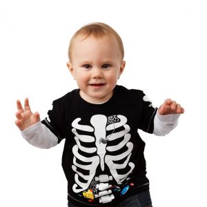 Baby in Halloween outfit